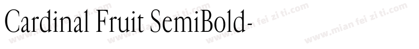 Cardinal Fruit SemiBold字体转换